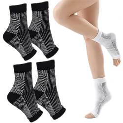 Oveallgo Norelie-Socken – Norelie-Kompressionsstrümpfe, Stepease-Socken – Stepease-Kompressionsstrümpfe (DE/NL/SE/PL, Numerisch, 40, 46, Regular, Regular, Schwarz*2) von Oveallgo