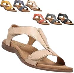 Oveallgo Orthosun - Ergonomic Orthopedic Sandals, OrthopäDische Sandalen Damen (Beige, Erwachsene, 39, Numerisch, EU Schuhgrößensystem, Breit) von Oveallgo