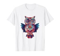 Mandala Tribal Art Eule T-Shirt von Owl Lover Gifts for Men & Women