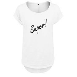 Super Design Damen TShirt & Frauen T Shirt NEU mit Leichtem Ausschnitt für Top Style L Weis (B36-340-L-Weiß) von OwnDesigner