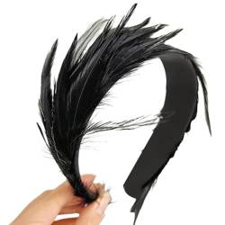 Frauen Fascinator Stirnband Haar Hoop Cocktail Party Dress Up Französisch Fascinator Zubehör von Oxxggkao