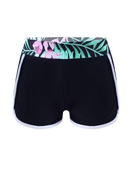 Oyolan Mädchen Badeshorts Sommer Kurze Badehose Schwimmshorts Strand Shorts Boardshorts Slim Fit Beachwear 3-16 Jahre Lilie 134-140 von Oyolan