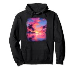 Ozean Sonnenuntergang Tropische Palmen Strand und Ozean Pullover Hoodie von Ozean Sonnenuntergang Geschenk Tropischer Strand