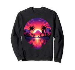 Ozean Sonnenuntergang Tropische Palmen Strand und Ozean Sweatshirt von Ozean Sonnenuntergang Geschenk Tropischer Strand