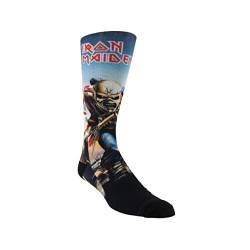 P PERRI'S SOCKS LTD. Unisex Iron Maiden Dye Sublimation Crew 001, O, Herren Socken, Schwarz, Einheitsgröße von PERRI'S SOCKS