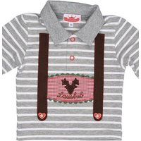 P.Eisenherz Trachtenkleid Baby Poloshirt - LAUSBUB - grau von P.Eisenherz