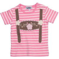 P.Eisenherz Trachtenkleid Baby T-Shirt - LEDERHOSE BLUME - rosa von P.Eisenherz