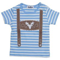 P.Eisenherz Trachtenkleid Baby T-Shirt - LEDERHOSE GEWEIH - hellblau von P.Eisenherz