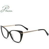 PACIEA Lesebrille Damen Cat Eye Anti Blaulicht Klassische Oversized Metall Bügel von PACIEA