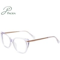 PACIEA Lesebrille Damen Cat Eye Anti Blaulicht Klassische Oversized Metall Bügel von PACIEA