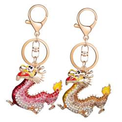 PACKOVE 2 STK Schlüsselanhänger mit dem Sternzeichen Drache Chinese Dragon Bag Charm süße Sternzeichen Drache Schlüsselanhänger Sternzeichen Schlüsselanhänger Drachen-Schlüsselanhänger von PACKOVE