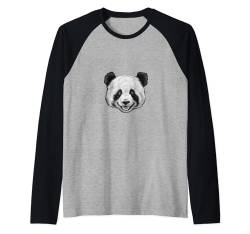 Süßer glücklicher Pandakopf für Glück - für Tierbärenliebhaber Raglan von PALI SPA