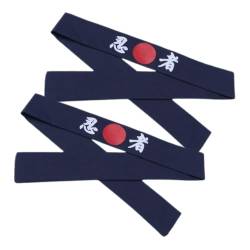 PAMINGONO 2 Stück Ninja Kapuze Japanisches Sushi Stirnband Sport Stirnband Japan Stirnband Koch Versorgung Sushi Chef Wraps Japanisches Koch Stirnband Lauf Stirnband Karate von PAMINGONO