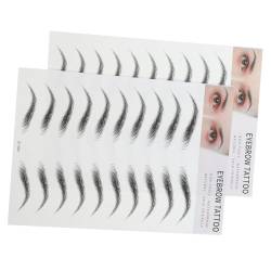 PAMINGONO 2St 3D-Aufkleber für Augenbrauen Augenbrauen-Wassertransfer-Tattoo bionische Augenbrauenaufkleber brow tool augenbrauenschablone Nachahmung Augenbraue künstliche Augenbraue Black von PAMINGONO