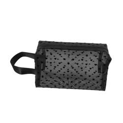 PAMINGONO Kosmetiktasche Aus Mesh Kosmetiktaschen Kleine Kosmetiktasche Make-up-Tasche Zur Aufbewahrung Kosmetiktasche Mit Reißverschluss Tragbare Kulturtasche Kulturbeutel Nylongewebe Black von PAMINGONO