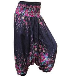 PANASIAM Aladin Pants Flower Black, XL von PANASIAM