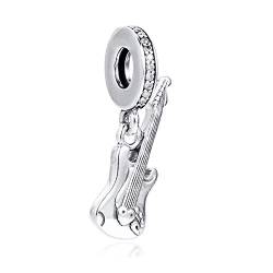 PANDOCCI 2020 Frühling E-Gitarre Perle 925 Silber DIY Passend für Original Pandora Armbänder Charme Modeschmuck von PANDOCCI