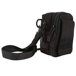 PAPAPI 600D Nylon Gürtel Tasche wasserdichte Molle Utility Sport Rucksack Sling Umhänge für Reisen Wandern Außen Schwarz von PAPAPI