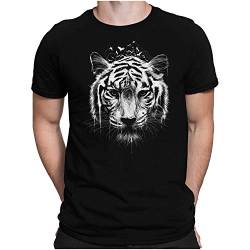 PAPAYANA - TIGER HEAD - Herren Fun T-Shirt Regular Fit - XL Schwarz von PAPAYANA