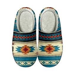 PAQGSREM Hausschuhe für Damen und Herren, bequeme Schuhe, warm, Aztec, 6 UK Men/ 8 UK Women Wide von PAQGSREM