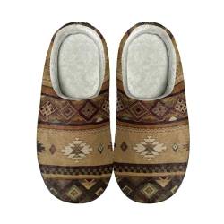 PAQGSREM Hausschuhe für Damen und Herren, bequeme Schuhe, warm, Boho-Aztekenmuster, 5.5 UK Men/ 7 UK Women Wide von PAQGSREM