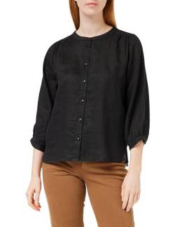 PART TWO Damen Persilles Shirt Regular Fit Hemd mit 3/4 Ärmeln, Black, 38 von PART TWO