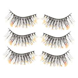 PATKAW 3 Paare natürliche falsche wimpern künstliche wimpern eye make-up Kunstwimpern polarisierte sonnenbrille damen Frauen Duo falsche wimpern flauschig Make-up-Zubehör chemische Faser von PATKAW