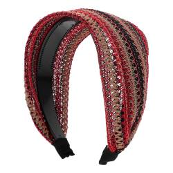 PATKAW Boho-Stirnband Breites Stirnband Mit Zähnen Große Stirnbänder Für Damenhaar-Haarbänder Haar-Accessoires Für Frauen Und Mädchen von PATKAW