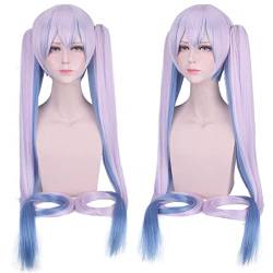 Anime Role Play For Vocaloid Miku Long Cosplay Wigs With 2 Clip Synthetic Hair[Farbe:-] von PAXLBF