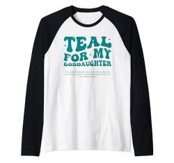 September Ich trage Blaugrün für den PCOS Awareness Month Patentochter Raglan von PCOS Awareness Shirt Supporter Products Family