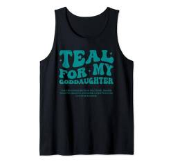 September Ich trage Blaugrün für den PCOS Awareness Month Patentochter Tank Top von PCOS Awareness Shirt Supporter Products Family