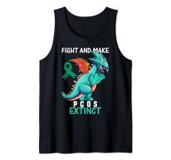 Polyzystisches Eierstock-Syndrom PCOS Awareness Funny Dinosaurier Rex Tank Top von PCOS Awareness products (Lwaka)