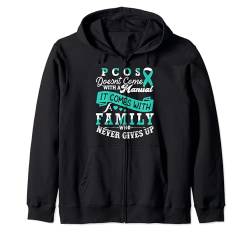 Polyzystisches Ovar-Syndrom PCOS Awareness Family Support Teal Kapuzenjacke von PCOS Awareness products (Lwaka)