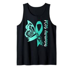 Polyzystisches Ovar-Syndrom PCOS Awareness Teal Butterfly Tank Top von PCOS Awareness products (Lwaka)