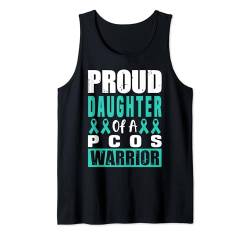 Polyzystisches Ovar-Syndrom PCOS Daughter Support Teal Ribbon Tank Top von PCOS Awareness products (Lwaka)