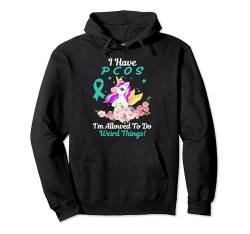 Polyzystisches Ovar-Syndrom PCOS Lustiges Einhorn-Band Pullover Hoodie von PCOS Awareness products (Lwaka)