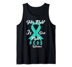 Polyzystisches Ovar-Syndrom PCOS Warrior Teal Ribbon Support Tank Top von PCOS Awareness products (Lwaka)