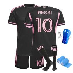 Fussball Trikot Kinder Set, Nr.10 Heim/Auswärts Fußball Trikot, Schnell Trocknendes Atmungsaktives Fußballtrikot Erwachsene mit Fußball T-Shirt, Shorts, Stutzen, Schienbeinschoner und Faservlies von PEIFOON