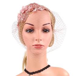 1920er Jahre Fascinator Mesh Schleier Stirnband Braut Hochzeit Tee Party Fascinator Schleier 20er 50er Flapper Schleier Kopfschmuck/243 von PENGYONBR