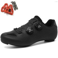 PENXZT Fahrradschuhe Herren Damen Kompatibel mit Peloton Look SPD SPD-SL Delta Lock Pedal MTB Radschuhe Rennradschuhe Draussen,Schwarz,44 EU von PENXZT