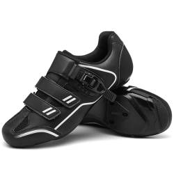 PENXZT Fahrradschuhe für Herren Damen Rennradschuhe Kompatibel mit Peloton Look SPD SPD-SL Delta Lock Pedal Spinning Schuhen Entsperren Schuhe,Schwarz,38 EU von PENXZT