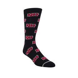 PERRI'S SOCKS Kiss Crew-Socken, offizielles Lizenzprodukt, weich, atmungsaktiv, gepolstert, Rockband-Socken für Damen und Herren, Schwarze Geschenkbox, Medium von PERRI'S SOCKS