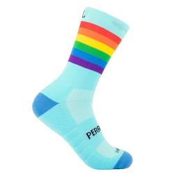 PERRO LOCO CLOTHES LGTBI Laufsocken für Damen und Herren, Anti-Blasen- und Geruchshemmend, Kompressionsstrümpfe, gepolstert, nahtlos, lustig. (DE/NL/SE/PL, Numerisch, 37, 39, Regular, Regular, Blau) von PERRO LOCO CLOTHES