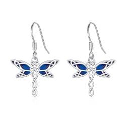 PERZAT Libellen Ohrringe 925 Sterling Silber Libellen Hängend Ohrringe Insekten Ohrringe Tier Ohrringe Libellen Schmuck Geschenk für Damen Mädchen Freundin Mutter Gattin von PERZAT