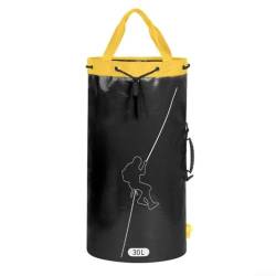 Wasserdichte Seiltasche zum Klettern, Wandern, Höhlenforschung, einfache Lagerung, leicht (55 l, schwarz) von PETSTIBLE