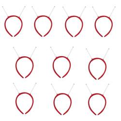 PEVive P1ast1c Haarreif, einfarbig, weich, mit Federn, 10 Stück von PEVive