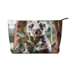 PHAYAH Lots Of Tasty Food Patterned Cosmetic Bag Portable Large Capacity Cosmetic Bag Cord Zipper Toiletry Bag Travel Bag, Cartoon-Koala, Einheitsgröße von PHAYAH