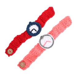 PHENOFICE 2St Strickuhr Stricken von Armbanduhren Kinderarmbänder Kinder schauen zu Mädchen sehen Mädchenuhren spielzeug Cartoon-Armbanduhren Simulationsuhr Strickarbeiten von PHENOFICE