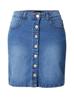PIECES Damen Pcpeggy Hw Skirt Noos Bc Rock, Medium Blue Denim, XS EU von PIECES