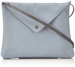 PIECES FILINA Leather Cross Over Bag 17053359 Damen Umhängetaschen 23x18x1 cm (B x H x T), Blau (Washed Blue) von PIECES